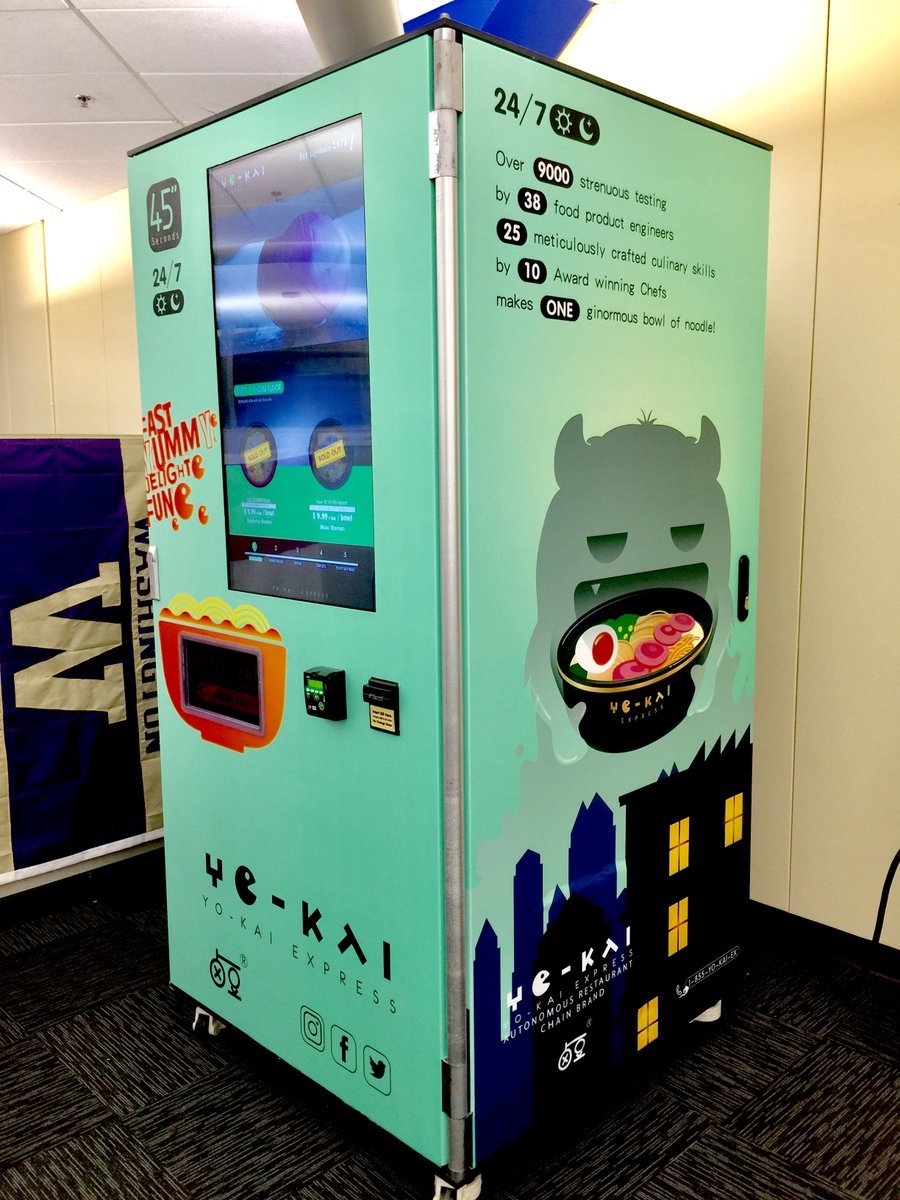 YoKai Express Vending Machine Offers Gourmet Ramen Noodles In 45 Seconds