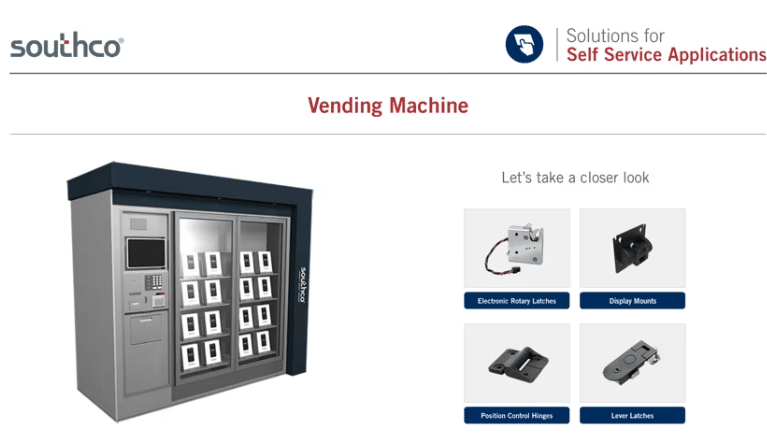 Southco Vending Machine Applications